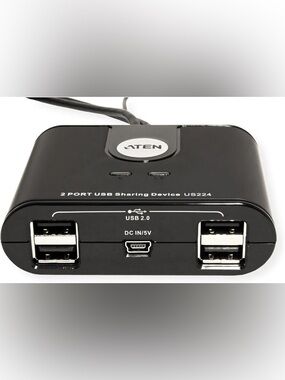 ATEN US224 2 x 4 USB 2.0 Peripheral Sharing USB Switch 2 Computers